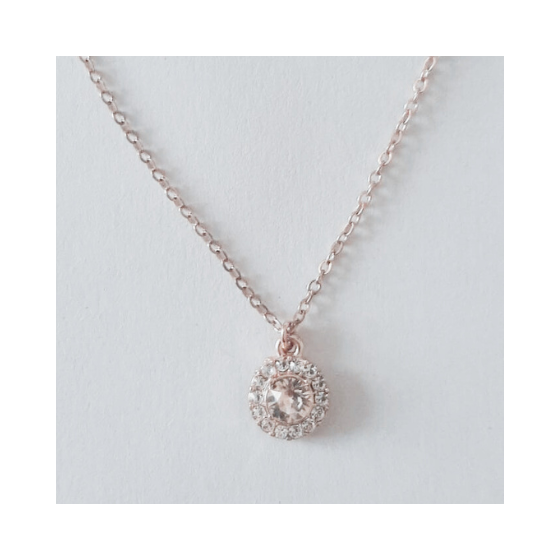 Lovisa Rose Gold Tone Swarovski Crystal Halo Necklace – Willowlicious